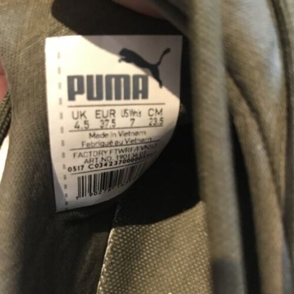 EUC Puma Fierce Rope Art No. 19013601 Women's Sneakers Size 7 Eu 38 Olive Green - Picture 9 of 9